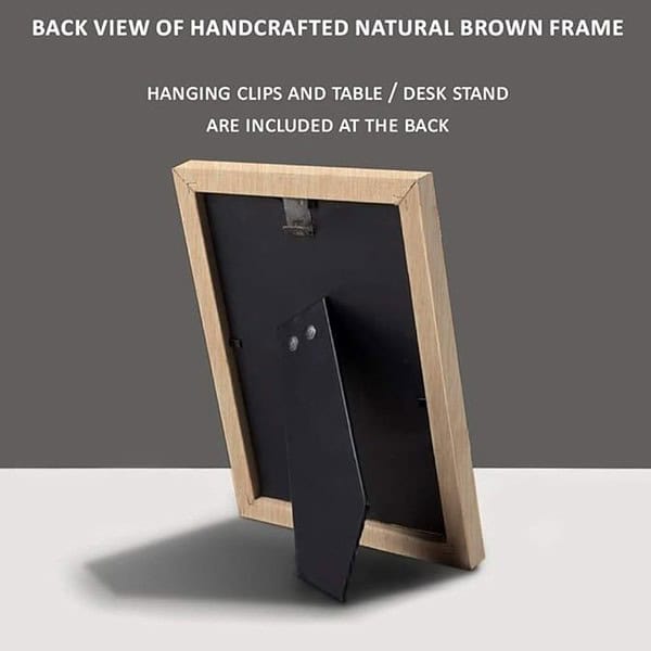 ArtzFolio Photo Frame Single Unit With Back Stand 6x6 inch Natural Brown2 - LXINDIA.COM