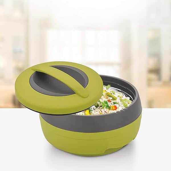 Asian Cosmos Inner Steel Casserole 1500 ml Green 2 - LXINDIA.COM