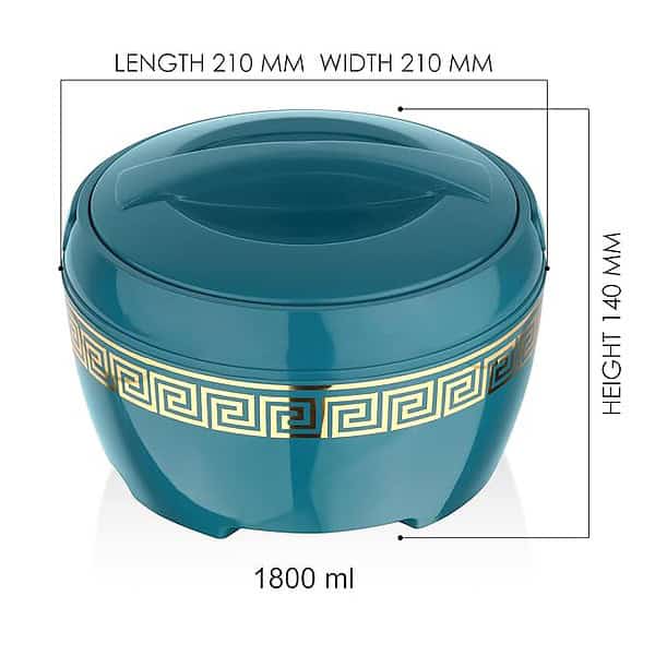 Asian Marco Inner Steel Casserole 1800 ml Blue 2 - LXINDIA.COM