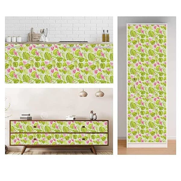 Asian Paints Tropical Flair Multicolor Pink Self Adhesive Peel Stick Wallpaper2 - LXINDIA.COM