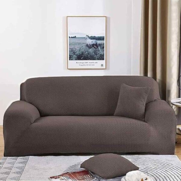 B BESTILO Universal Sofa Cover Big Elasticity Cover Brown 3 - LXINDIA.COM