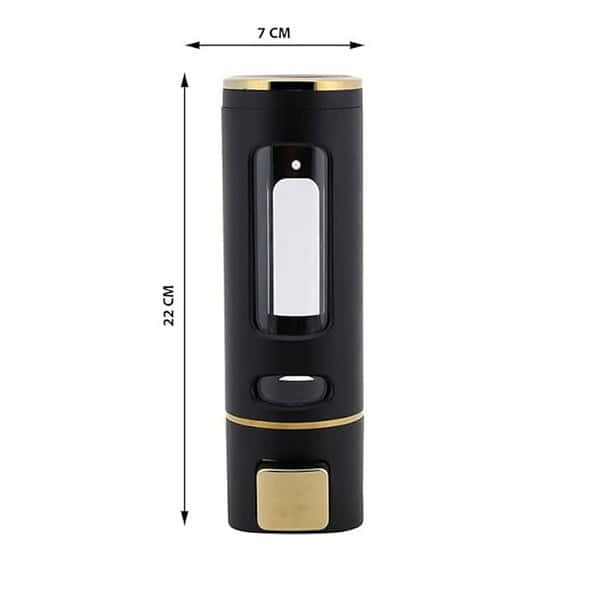 BATH GURU ABS Plastic Black Wall Mounted Sanitizer Dispenser 400 ML Black3 - LXINDIA.COM