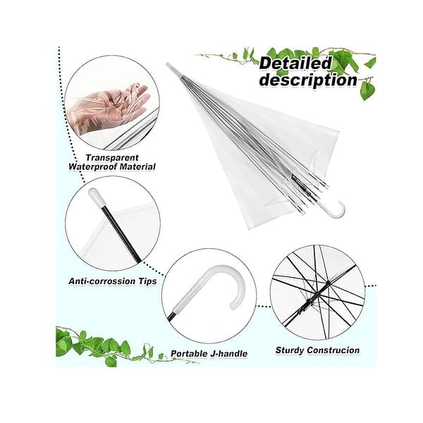 BAXLY Clear Transparent Durable Wind Resistant Umbrella B - LXINDIA.COM