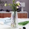 BS AMOR Glass Vase 8.7 Inch TallRainbow Effect - LXINDIA.COM