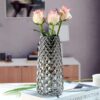 BS AMOR Glass Vase Pineapple Pattern 8.7 Inch tall 1 - LXINDIA.COM