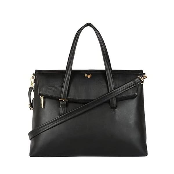 Baggit Womens Satchel Handbag Large Black - LXINDIA.COM