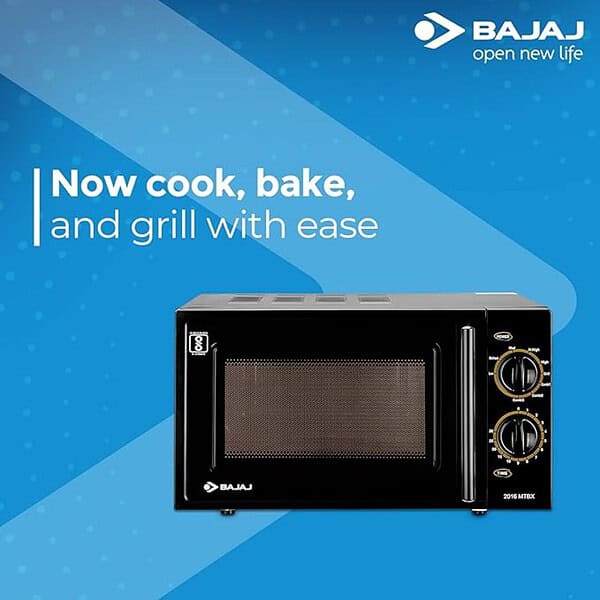 Bajaj MTBX 2016 20L Grill Microwave Oven Black 2 - LXINDIA.COM