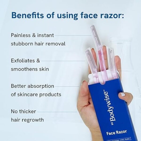 Be Bodywise Reusable Face Razor For Women Pack of 3 1 - LXINDIA.COM