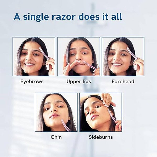 Be Bodywise Reusable Face Razor For Women Pack of 3 3 - LXINDIA.COM