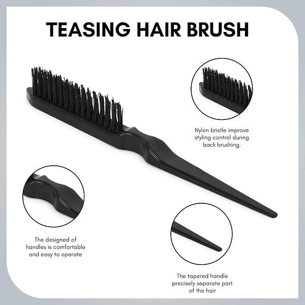 Beaute Secrets Basics Teaser Hair Brush black comb brush Black1 - LXINDIA.COM