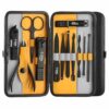 Beaute Secrets Essentials Manicure Set Nail Grooming Kit Grey Yellow - LXINDIA.COM