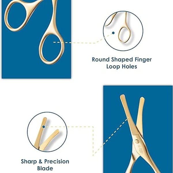 Beaute Secrets Grooming Scissors Gold2 - LXINDIA.COM