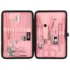 Beaute Secrets Luxury Nail Cutter Set 18 Pieces Grooming Kit Pink - LXINDIA.COM