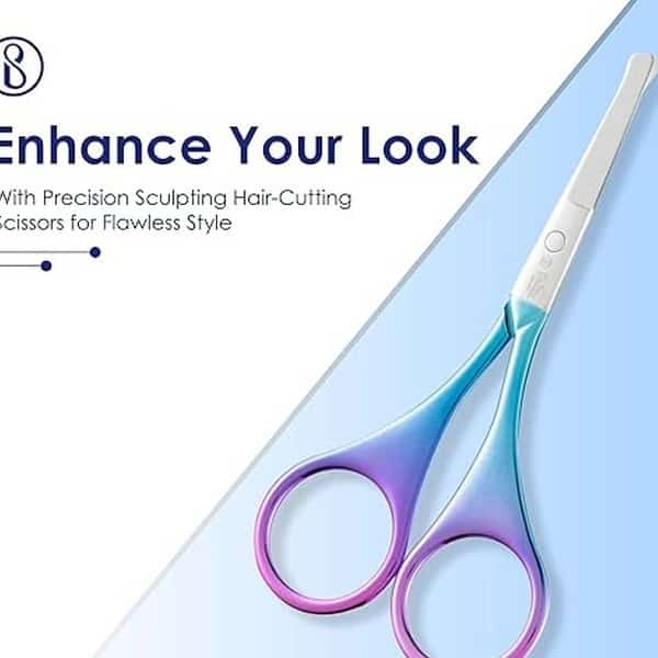 Beaute Secrets Luxury Scissors for Grooming Blue1 - LXINDIA.COM