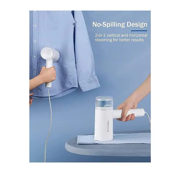 Beautural Portable Foldable Clothes Steamer 1000W Cloth Iron White C - LXINDIA.COM