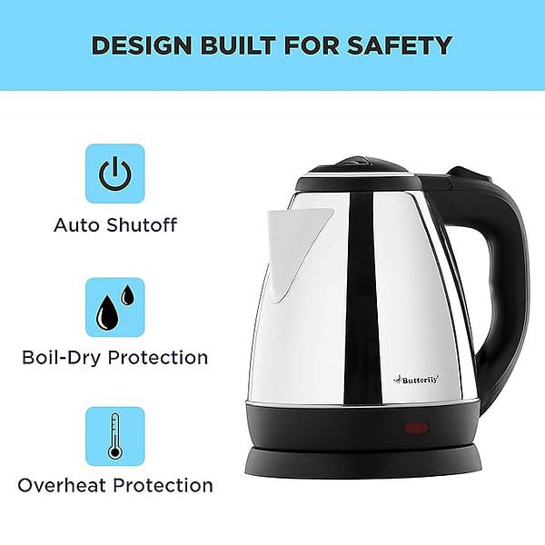 Butterfly EKN 1.5 Litre Stainless Steel Electric Kettle 1500 W 1 - LXINDIA.COM