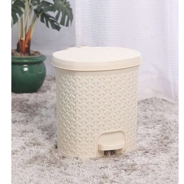 CELLO Classic Plastic Pedal Bin 6 Liters Ivory 1 - LXINDIA.COM