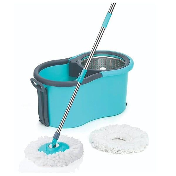 COSTEM Spin Mop with Wheels and Stainless Steel Wringer - LXINDIA.COM