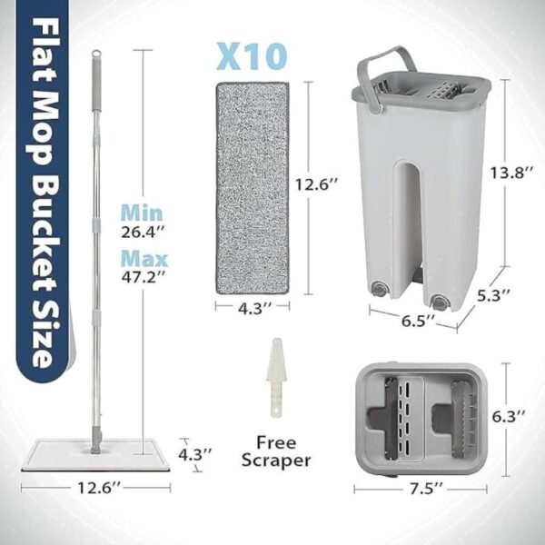 CRYSTALHUB Heavy Quality Large Size Floor Mop with Bucket3 - LXINDIA.COM