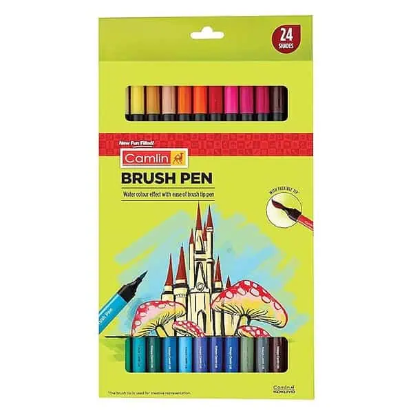 Camlin Brush Pens 24 Shades Set of 2 - LXINDIA.COM