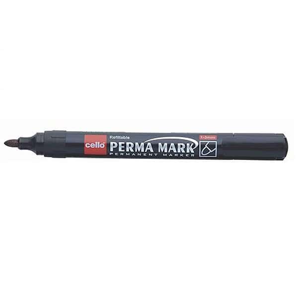 Cello Perma Mark Permanent Bold Marker Black Count of 10 2 - LXINDIA.COM