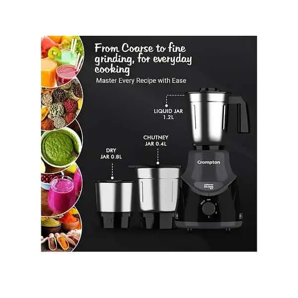 Crompton DS 500 BLK 500 Watt Mixer Grinder A - LXINDIA.COM