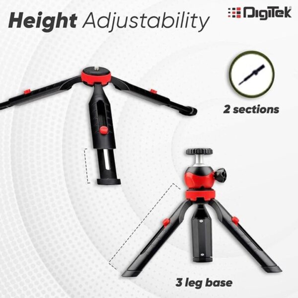 DIGITEK 18CM Flexible Portable Mini Tripod with Smartphone Holder3 - LXINDIA.COM