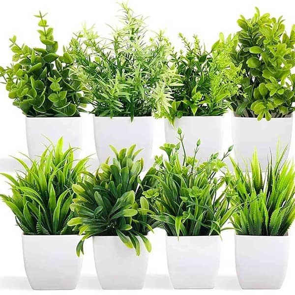 Dekorly Artificial Potted Plants Set of 8 - LXINDIA.COM