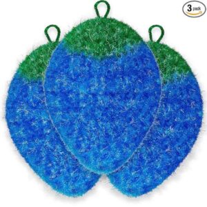 Dish Scrubbie Blueberry 3 Pc Scrubber for All Purpose - LXINDIA.COM