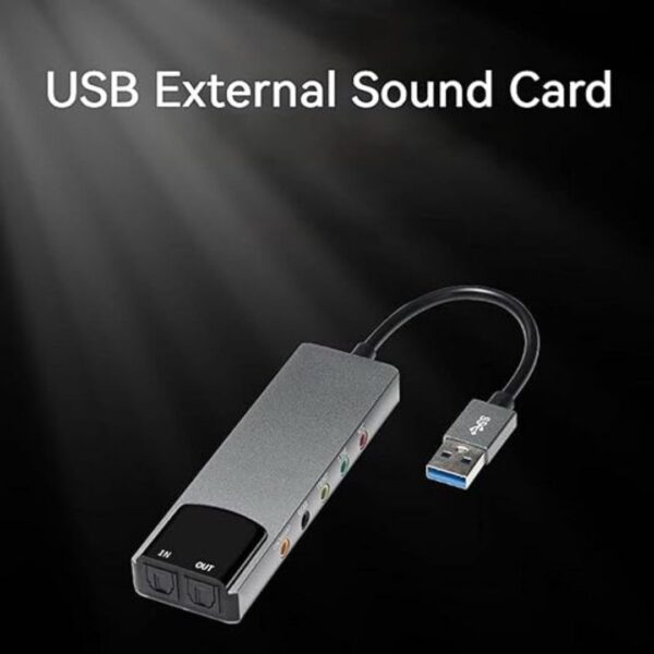 ETZIN 6 in 1 USB Multi Functional Sound Card USB Fiber Optic SPDIF Sound Card3 - LXINDIA.COM