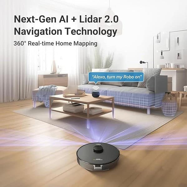 Eureka Forbes Lvac Voice Nuo Robotic Vacuum Cleaner with Mopping2 - LXINDIA.COM