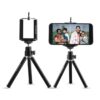 Everycom Mini Adjustable Tripod with Mount Ideal for All Mobile Phones Black - LXINDIA.COM