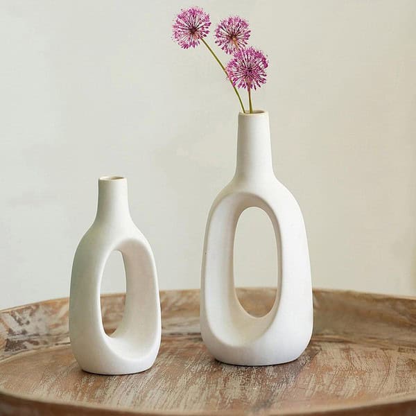 ExclusiveLane Aeolus Decorative Ceramic Vases Set of 2 - LXINDIA.COM