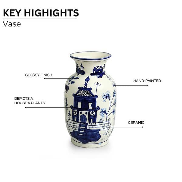 ExclusiveLane Japanese Hut Decorative Ceramic Vases 9.6 Inches2 - LXINDIA.COM