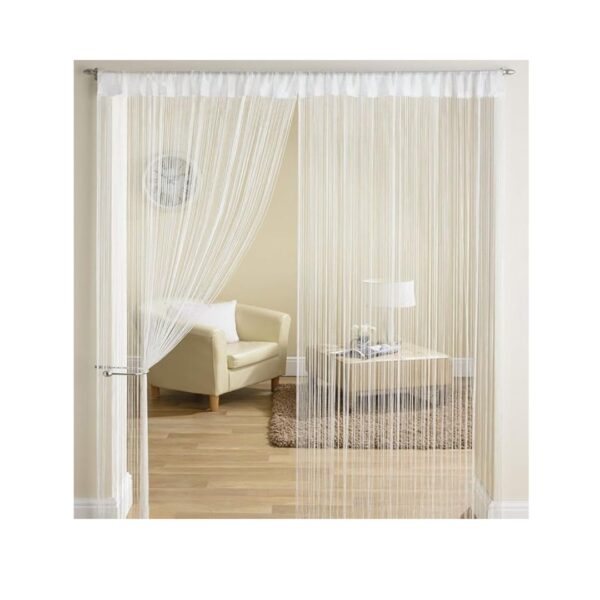 Exporthub 1 Piece Beautiful Polyester Door Threads String Curtain 7ft White 1 2 - LXINDIA.COM