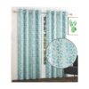 FRESH FROM LOOM Curtains for Door 8 Feet Long Door Window Curtain Eyelet Ring Aqua 2pc 1 - LXINDIA.COM