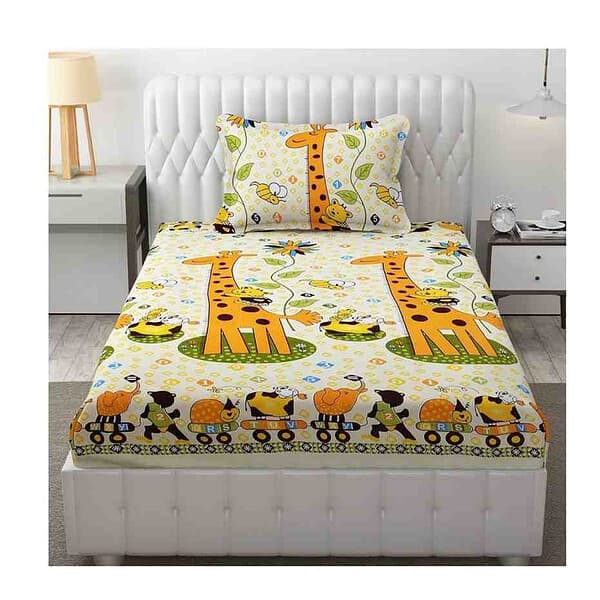 FRESH FROM LOOM Hypoallergenic Elastic Fitted SINGLE Bed SheetsA - LXINDIA.COM