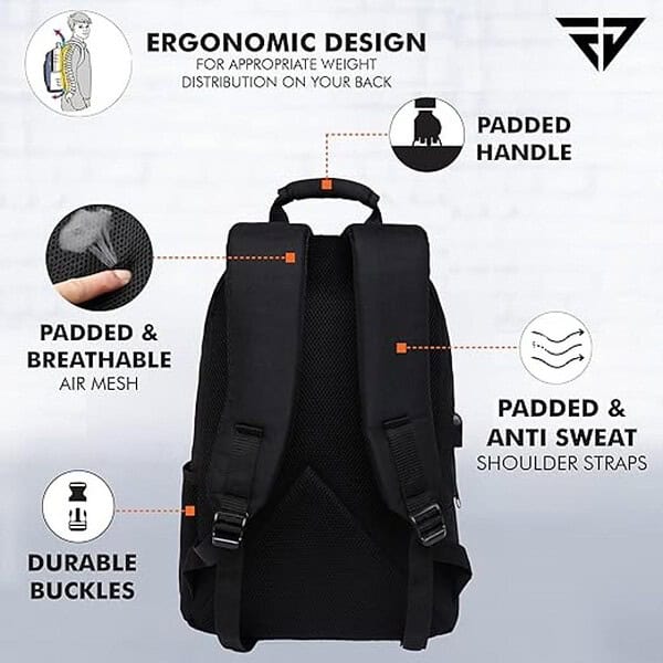 FUR JADEN Anti Theft Number Lock Backpack Bag 15.6 Inch Laptop Compartment3 - LXINDIA.COM