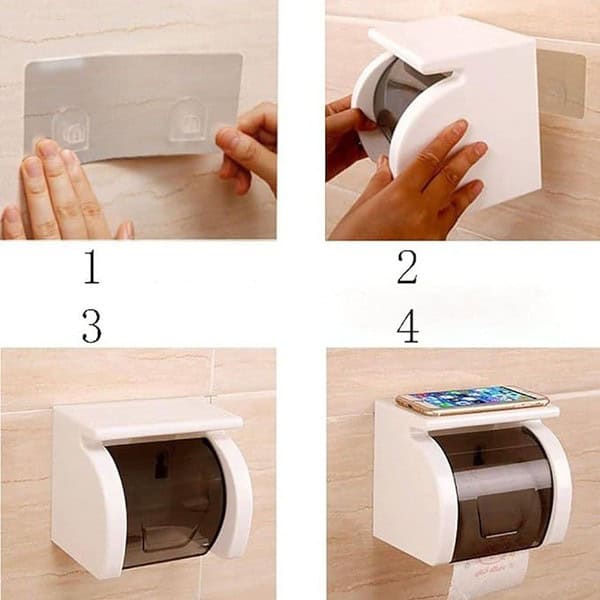 Fabware Self Adhesive Toilet Roll Paper Holder for Bathroom2 - LXINDIA.COM