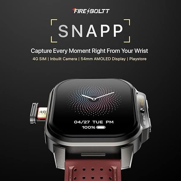 Fire Boltt Snapp Smart Watch 2GB RAM 16GB ROM Marlet Maroon1 - LXINDIA.COM