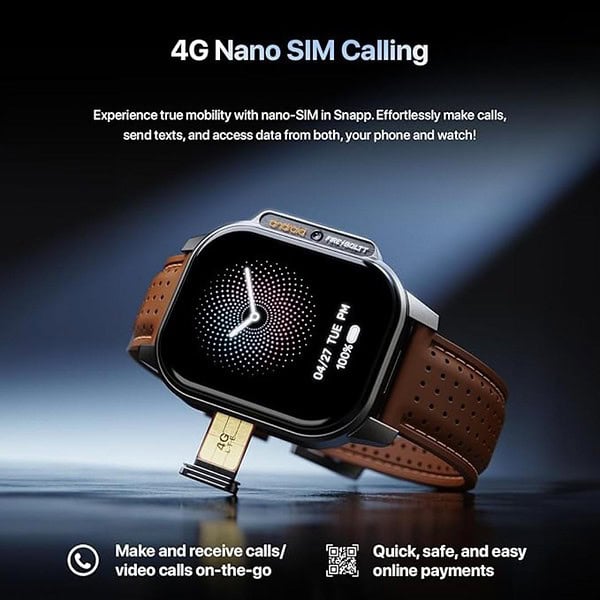 Fire Boltt Snapp Smart Watch 4GB RAM 64GB ROM Cocoa Brown1 - LXINDIA.COM