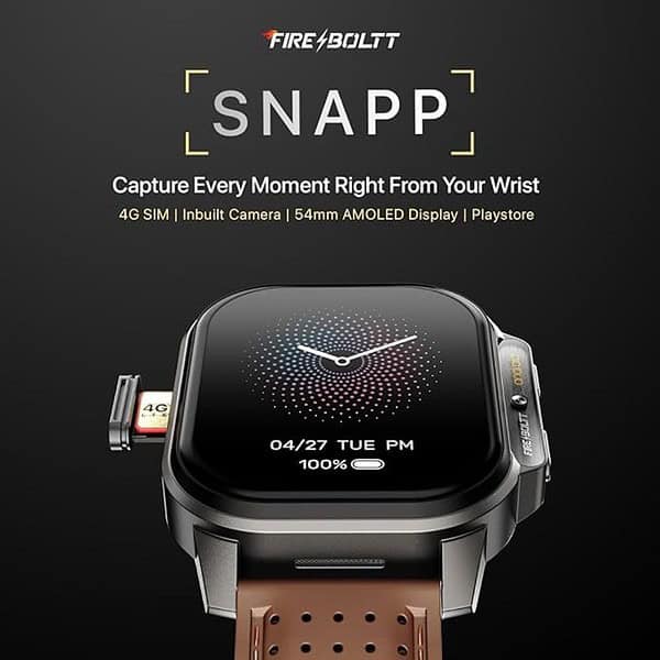 Fire Boltt Snapp Smart Watch 4GB RAM 64GB ROM Cocoa Brown2 - LXINDIA.COM