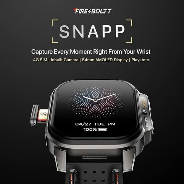 Fire Boltt Snapp Smart Watch Black Storm2 - LXINDIA.COM