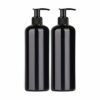 Forest Clay Black Refillable Pump Bottle Shampoo Dispenser Pack of 2 - LXINDIA.COM