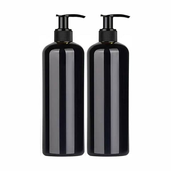 Forest Clay Black Refillable Pump Bottle Shampoo Dispenser Pack of 2 - LXINDIA.COM