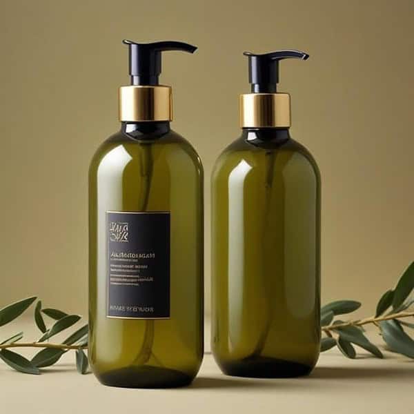 Forest Clay Golden Black Shampoo Dispenser Pack of 2 Oilve Green - LXINDIA.COM