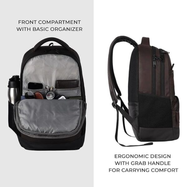 Gear Vintage2 28L Medium Faux Leather backpack Brown 2 - LXINDIA.COM