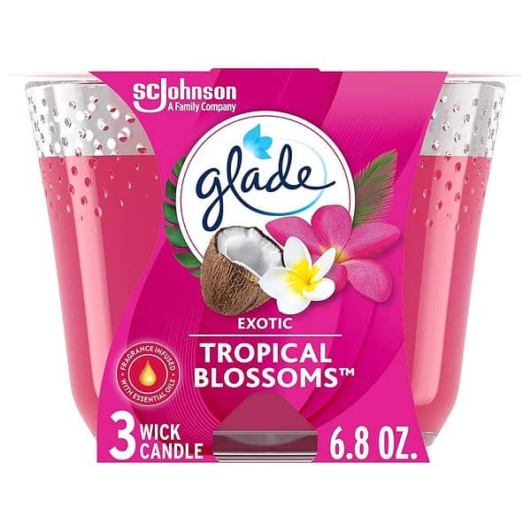 Glade Jar Candle Air Freshener Exotic Tropical Blossoms Scent - LXINDIA.COM