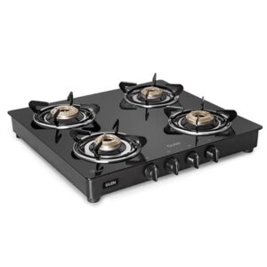 Glen 4 Burner Toughened Glass Top LPG Gas Stoves Auto ignition - LXINDIA.COM