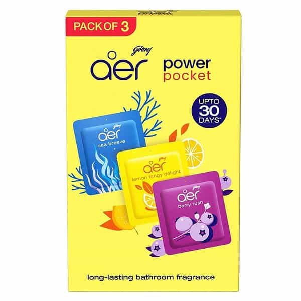 Godrej aer Power Pocket Bathroom Freshener – Assorted Pack of 3 - LXINDIA.COM